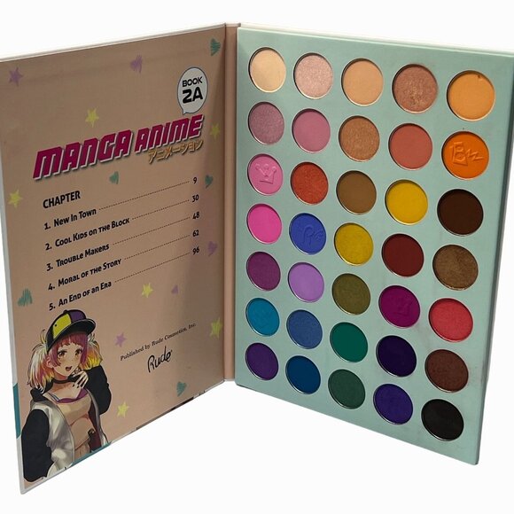 Rude Cosmetics - Japanese Manga Anime 35 Pressed Pigment Eyeshadow Palette - Picture 2 of 14